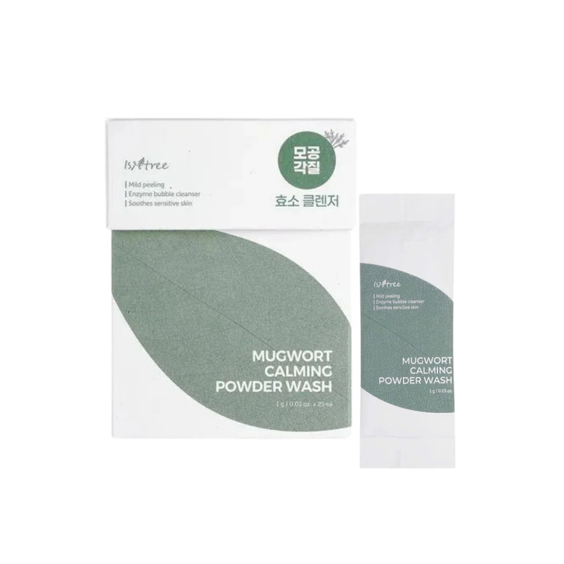 Isntree Mugwort Calming Powder Wash 25 x 5g
