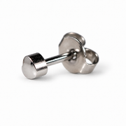 Caflon Heart 4mm stud earrings, stainless steel