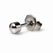 Caflon Ball 4mm stud earrings, stainless steel