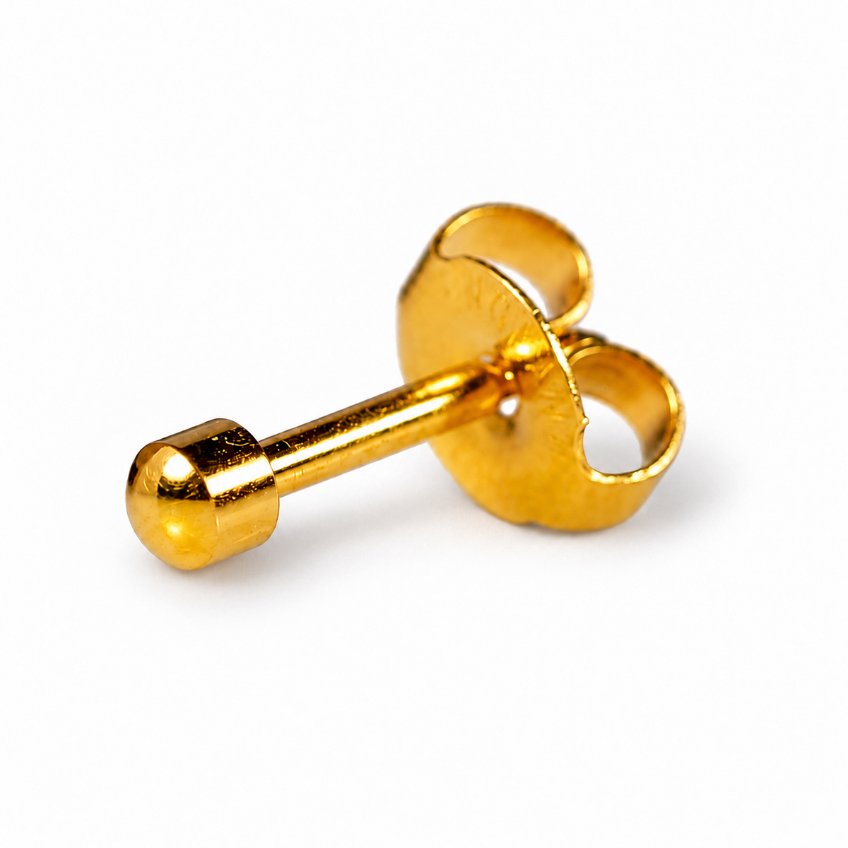 Caflon Mini Ball 3mm stud earrings, gold plated