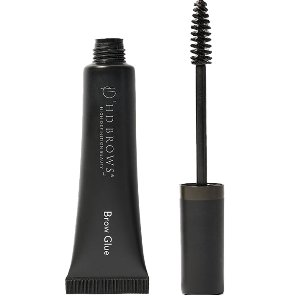 HD Brows Brow Glue Dark Brown-Black tube and spoolie