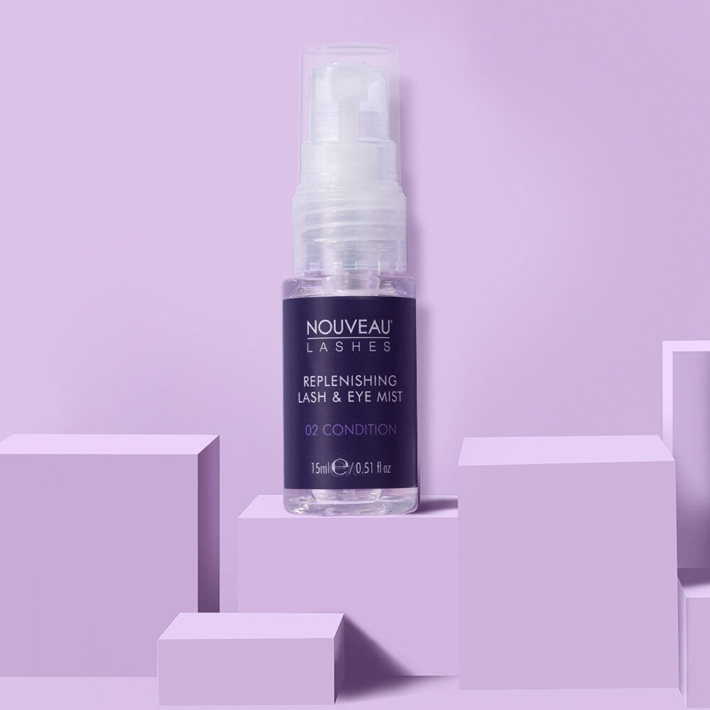 Nouveau Lashes Eye Mist On Purple Display